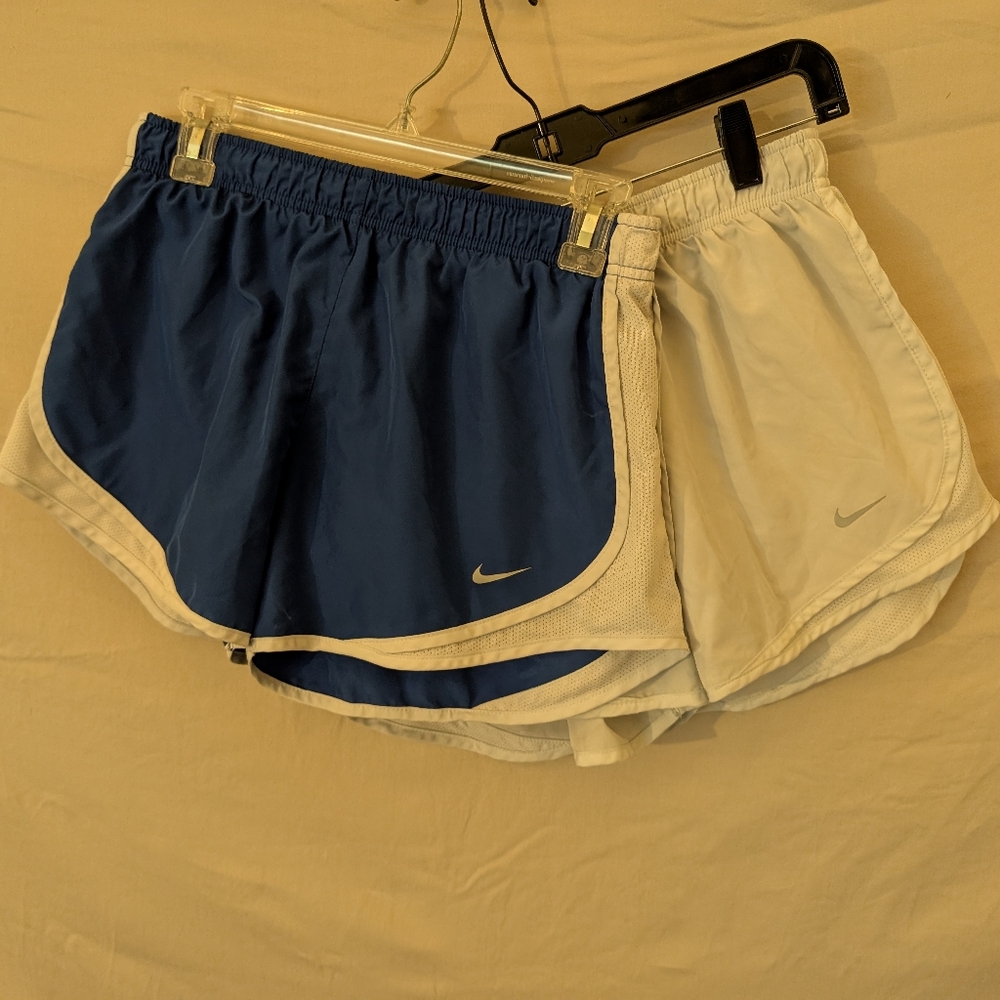 Nike Women's Running Shorts - Two Pairs - Blue and White